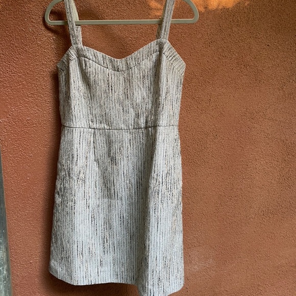 TED BAKER A-line dress in shimmering neutrals. - Picture 1 of 4